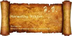 Harmathy Viktor névjegykártya